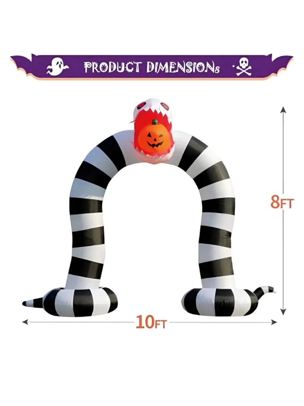 10FT Halloween Inflatable Blow Up Decorations, 10FT Long 8FT Tall Sandworm